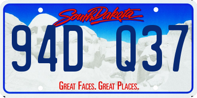 SD license plate 94DQ37
