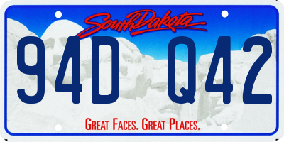 SD license plate 94DQ42