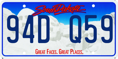 SD license plate 94DQ59