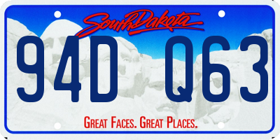 SD license plate 94DQ63