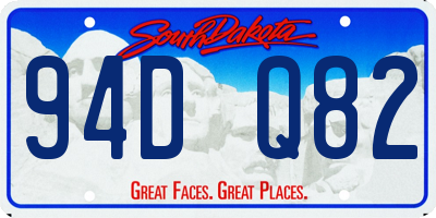 SD license plate 94DQ82