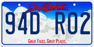 SD license plate 94DR02