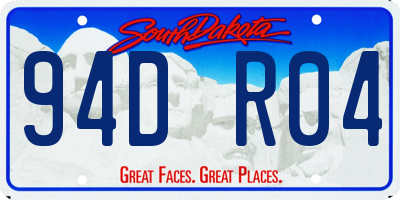 SD license plate 94DR04