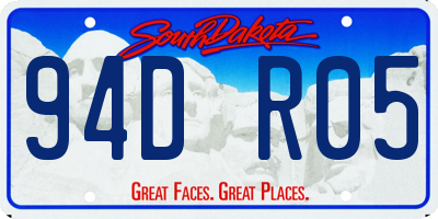 SD license plate 94DR05