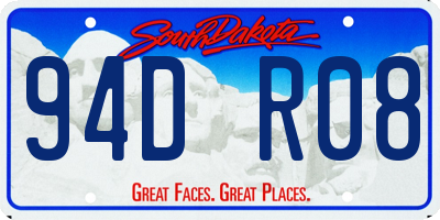 SD license plate 94DR08