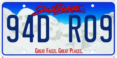 SD license plate 94DR09