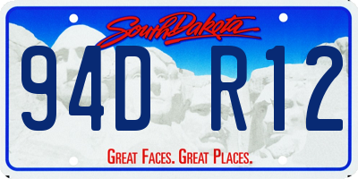 SD license plate 94DR12