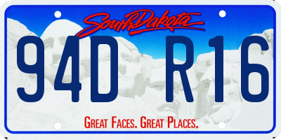 SD license plate 94DR16