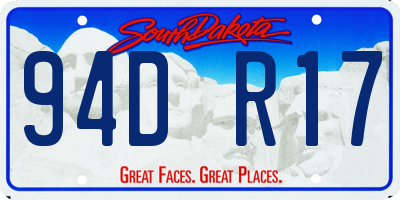 SD license plate 94DR17