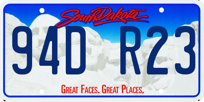 SD license plate 94DR23