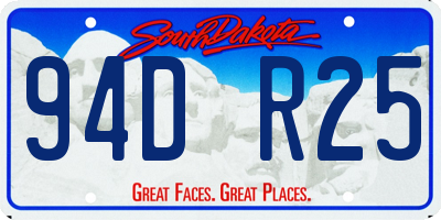 SD license plate 94DR25
