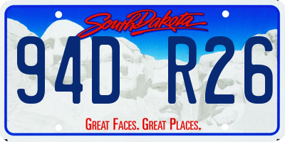 SD license plate 94DR26