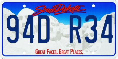 SD license plate 94DR34