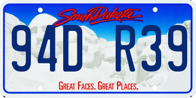 SD license plate 94DR39