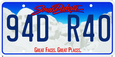 SD license plate 94DR40