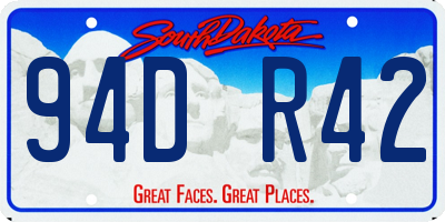 SD license plate 94DR42