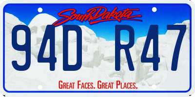 SD license plate 94DR47