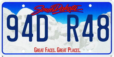 SD license plate 94DR48