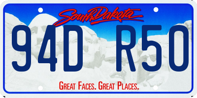 SD license plate 94DR50
