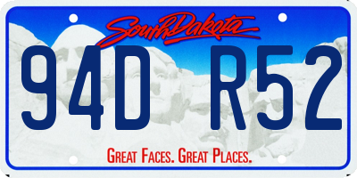 SD license plate 94DR52
