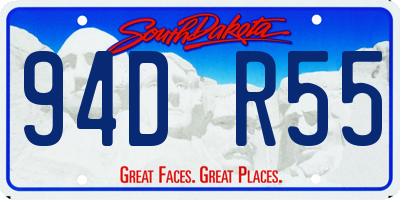 SD license plate 94DR55