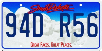 SD license plate 94DR56