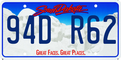 SD license plate 94DR62