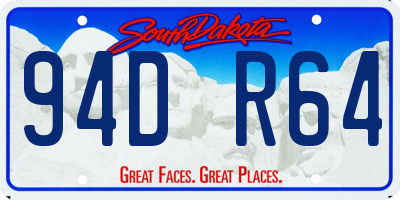 SD license plate 94DR64