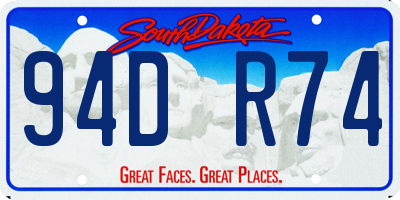 SD license plate 94DR74