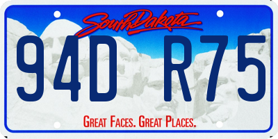 SD license plate 94DR75