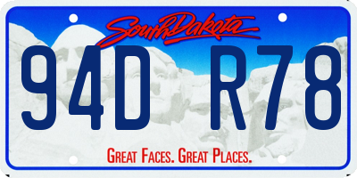 SD license plate 94DR78
