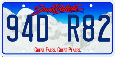 SD license plate 94DR82