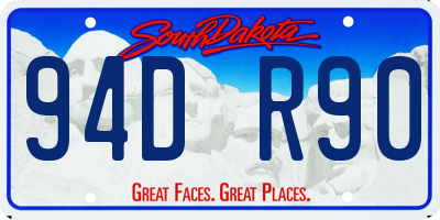 SD license plate 94DR90