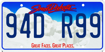 SD license plate 94DR99