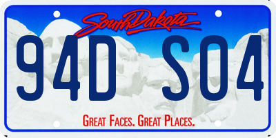 SD license plate 94DS04