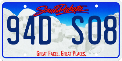 SD license plate 94DS08