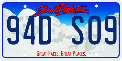 SD license plate 94DS09