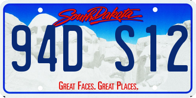 SD license plate 94DS12