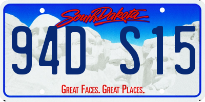 SD license plate 94DS15