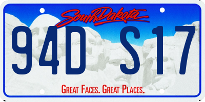 SD license plate 94DS17