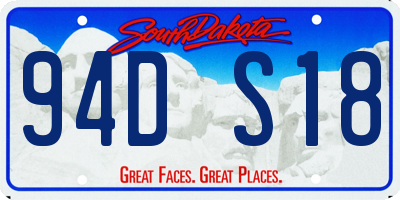SD license plate 94DS18
