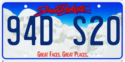 SD license plate 94DS20