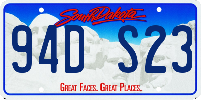 SD license plate 94DS23