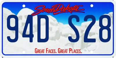 SD license plate 94DS28