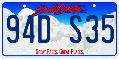 SD license plate 94DS35