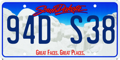 SD license plate 94DS38