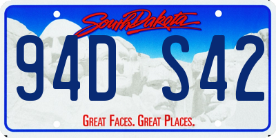 SD license plate 94DS42