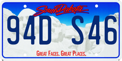 SD license plate 94DS46