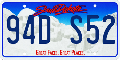 SD license plate 94DS52