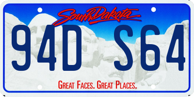 SD license plate 94DS64